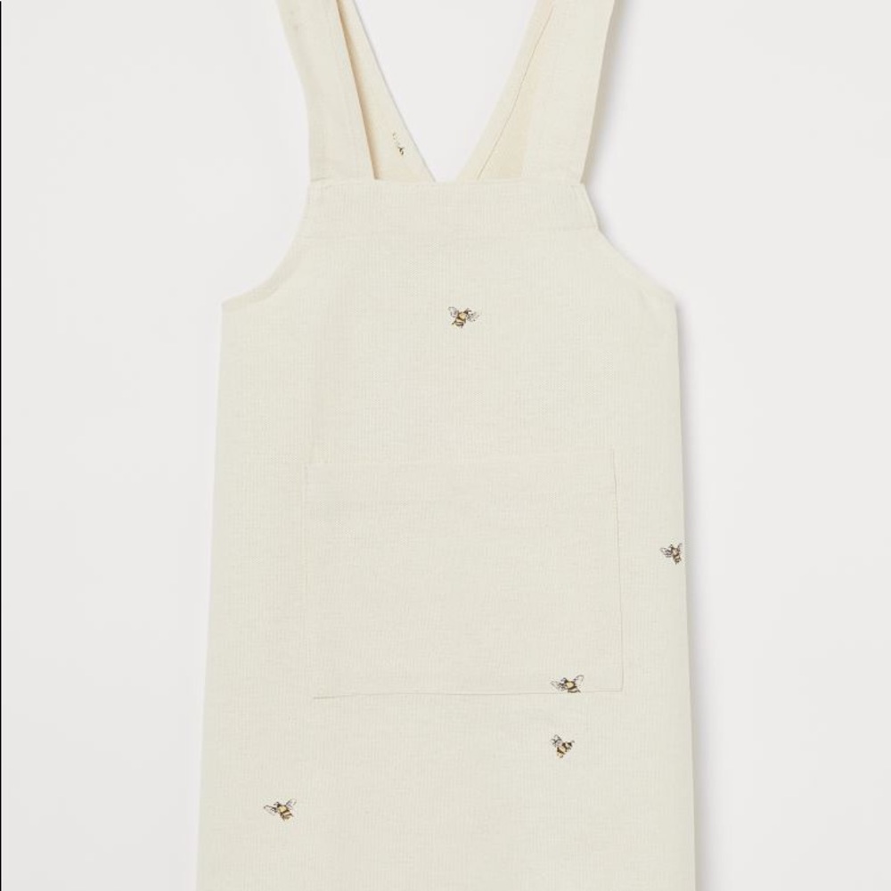 🐝🐝🐝H&M BEIGE CHILD’S BEE KITCHEN APRON NEW